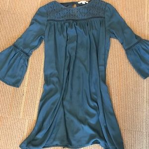 Dark green swing dress